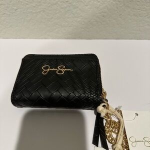 Jessica Simpson Womens Frankie Square  Compact Wallet Chain Wristlet NWT